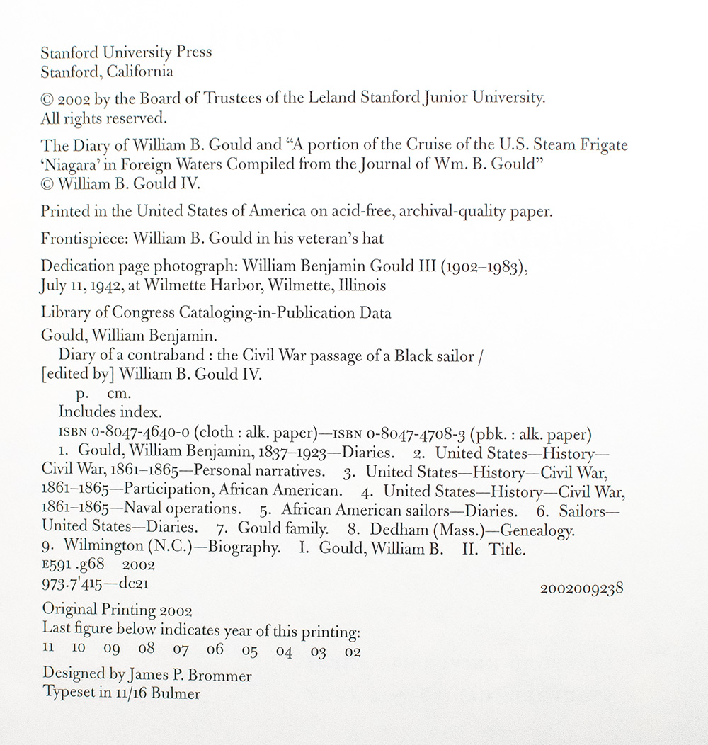 Diary of a Contraband: The Civil War Passage of a Black Sailor.