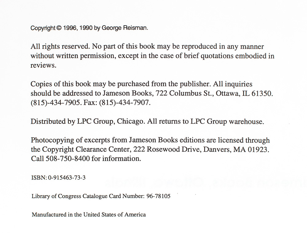 Capitalism: A Treatise on Economics.