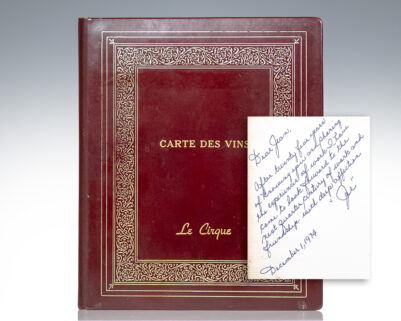 Le Cirque Carte Des Vins. [Original Le Cirque Wine List].