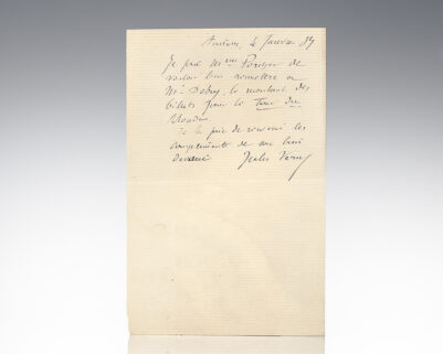 Jules Verne Autograph Letter Signed.