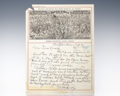 William F. 'Buffalo Bill' Cody Autograph Letter Signed.
