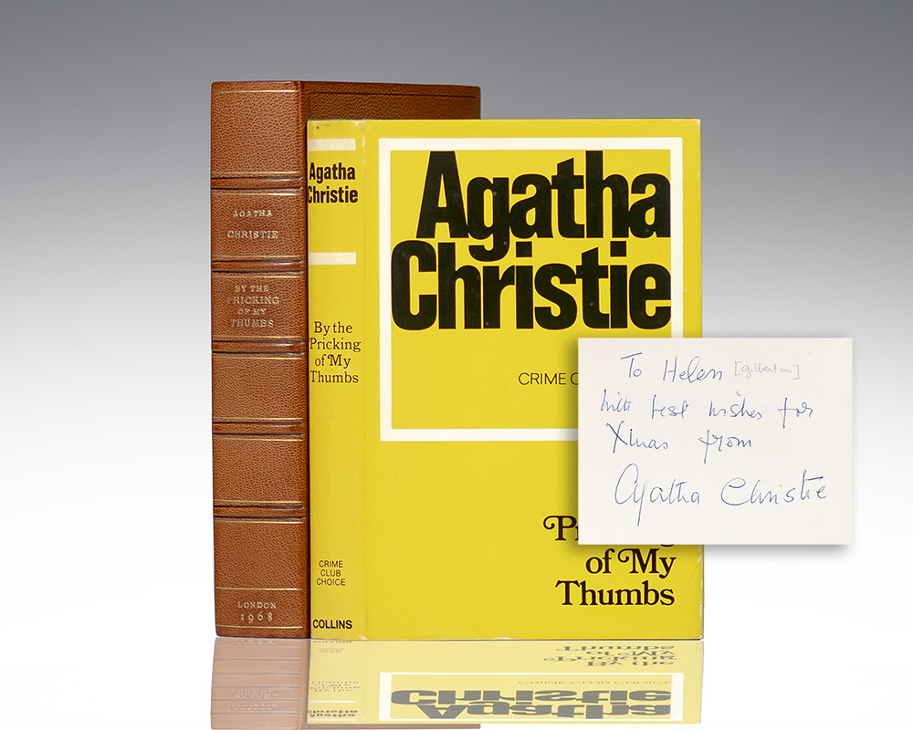 First Edition of By the Pricking of My Thumbs; Inscribed by Agatha Christie