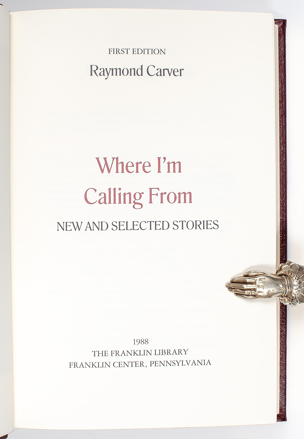 Where I’m Calling From: New & Selected Stories.