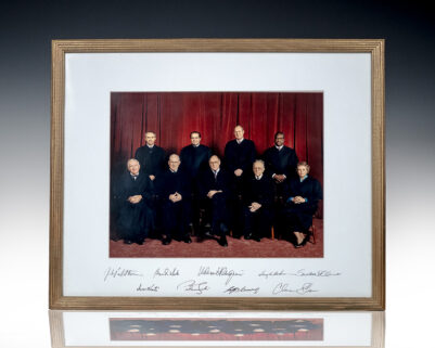 Rehnquist Supreme Court Signed Oversized Photograph.