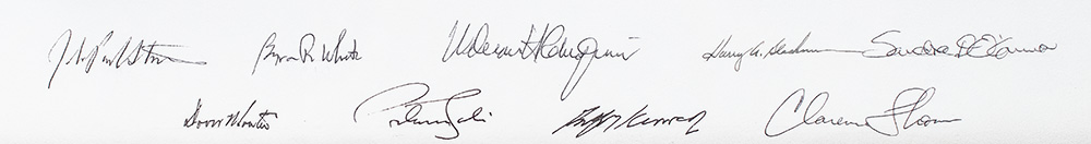 Rehnquist Supreme Court Signed Oversized Photograph.