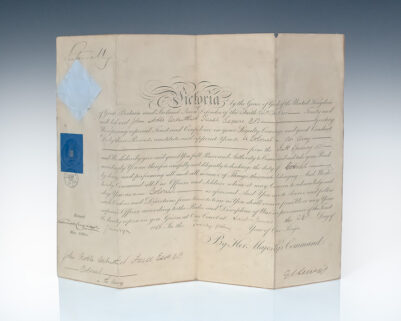 Queen Victoria Royal Military Appointment Signed.