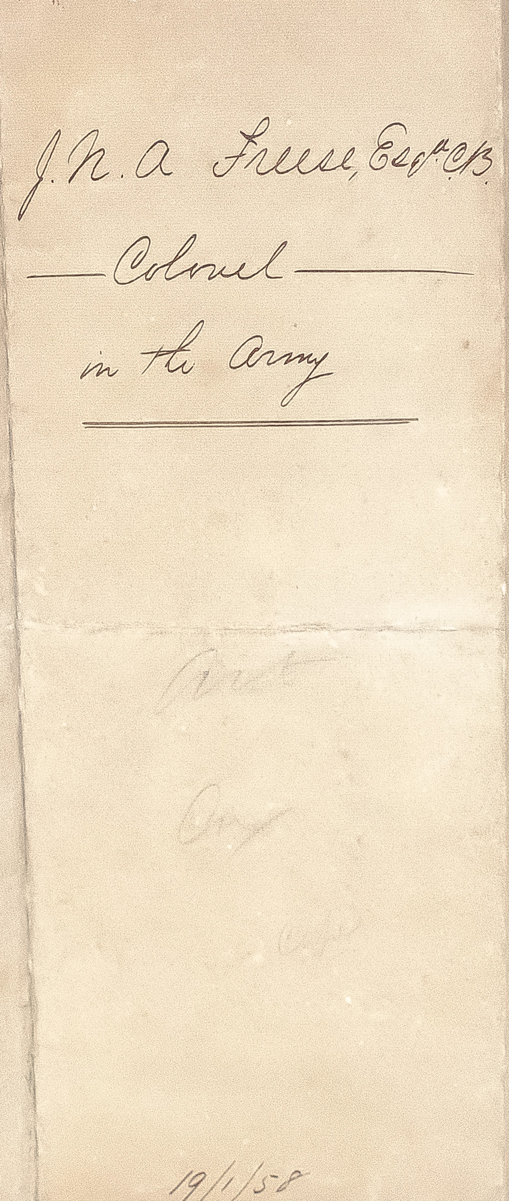 Queen Victoria Royal Military Appointment Signed.