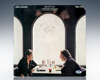 Yoko Ono Signed Heart Play: Unfinished Dialogue: A Spoken Word Documentary Album.