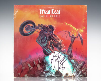 Meat Loaf Signed Bat Out of Hell Album.