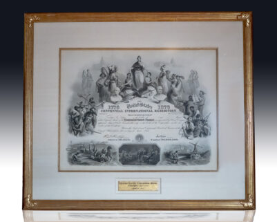 Centennial International Exhibition Capital Stock Certificate.