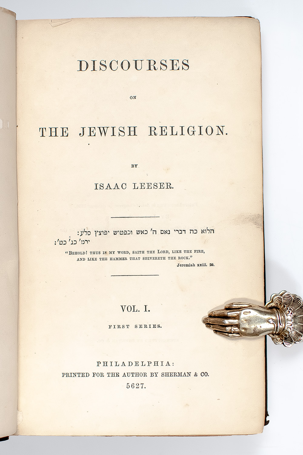 Discourses on the Jewish Religion.