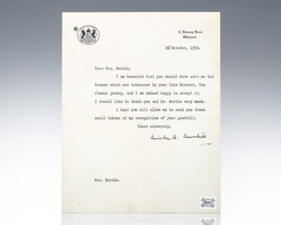 Winston S. Churchill Typed Letter Signed.