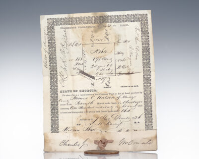 Creek Indian Muscogee County, Georgia Land Grants.