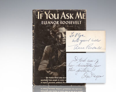 If You Ask Me. [AND] Eleanor Roosevelt Lock of Hair.