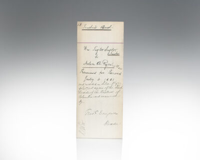 Frederick Douglass Document Signed.