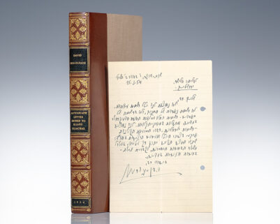 David Ben-Gurion Autograph Letter Signed.