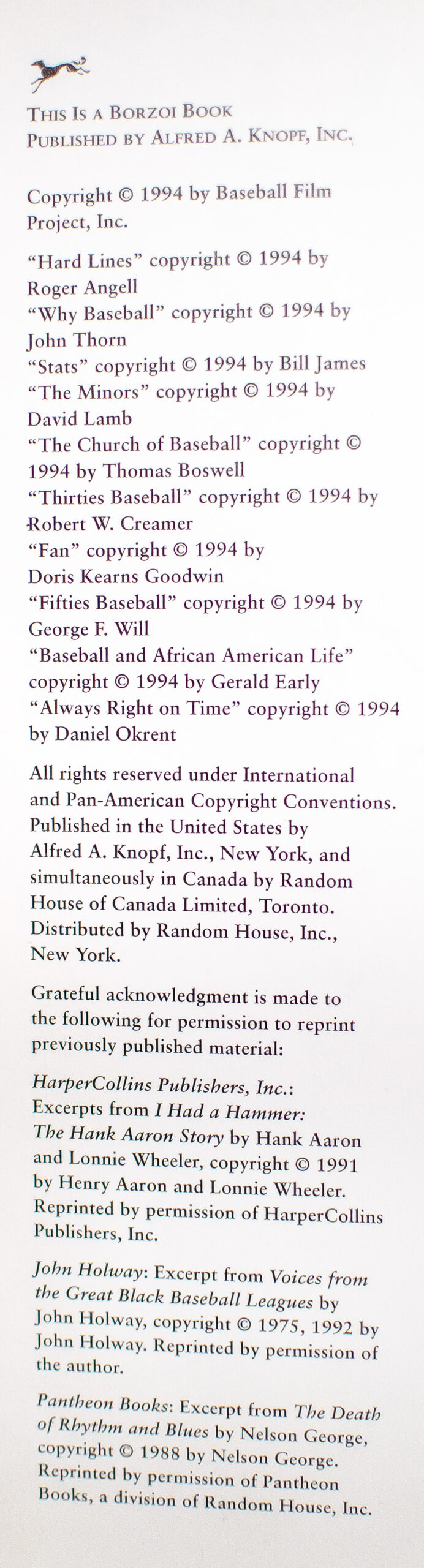 Baseball: An Illustrated History.