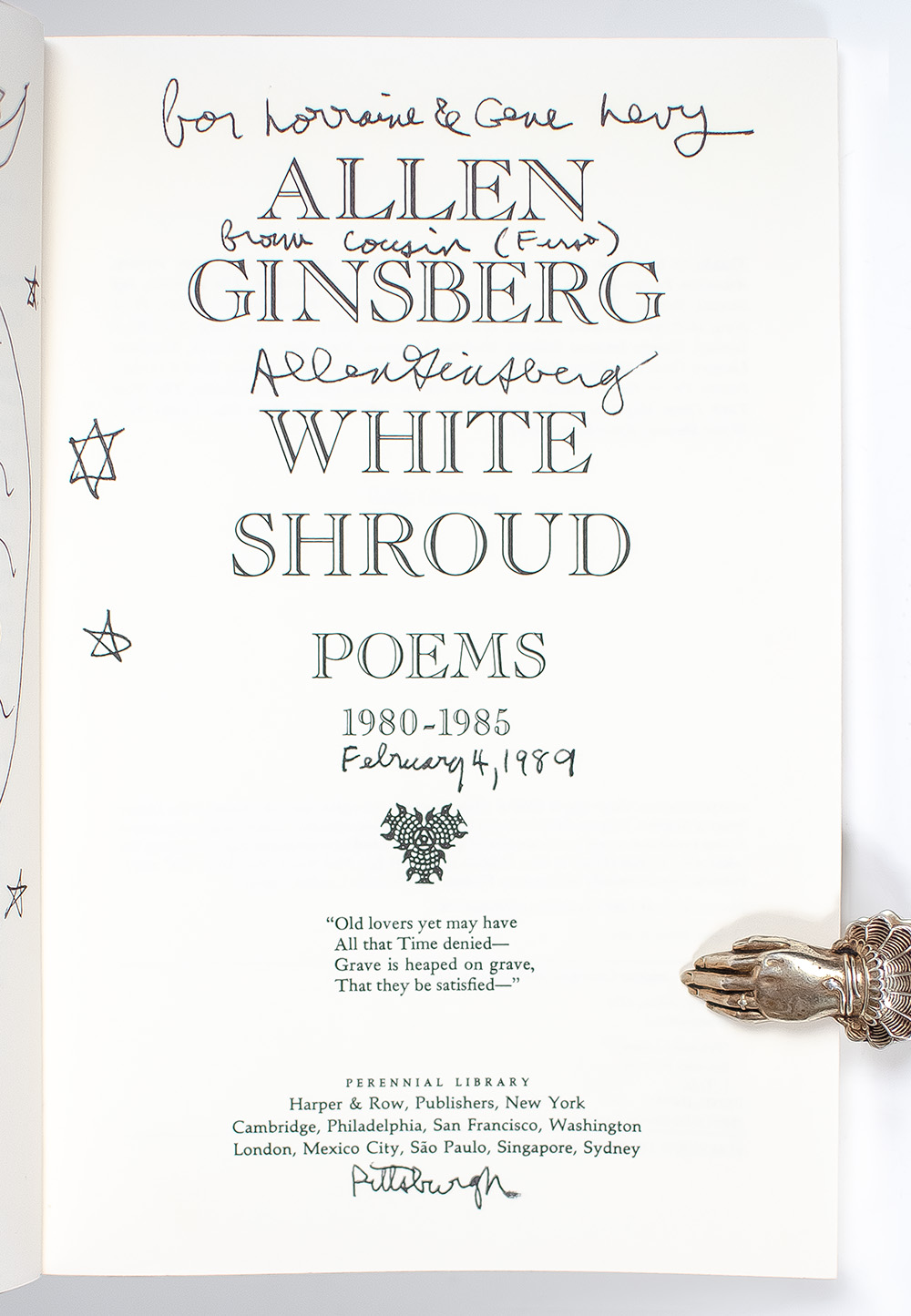 White Shroud Poems 1980-1985.