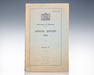 Palestine. Department of Migration. Annual Report 1934.