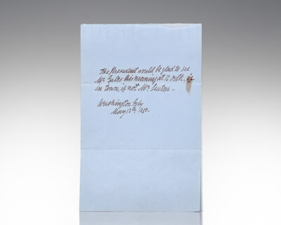 Zachary Taylor Autograph Note.