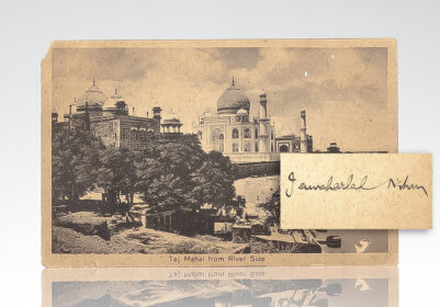Jawaharlal Nehru Postcard Signed.