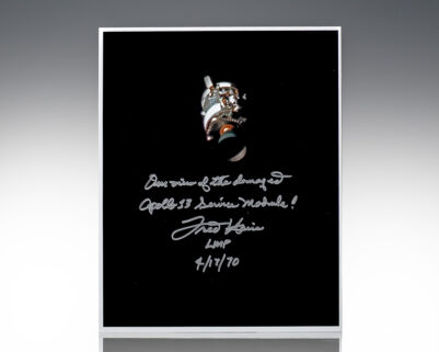 Fred Haise Signed Apollo 13 Photograph.