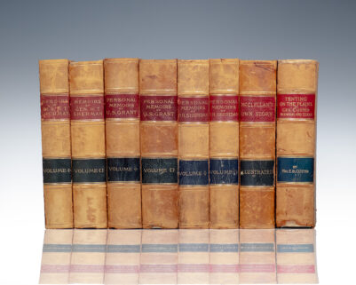 The Great War Library "Shoulder Strap" Set of Civil War Memoirs Including: Memoirs of Gen. W. T. Sherman, Personal Memoirs of U. S. Grant, Personal Memoirs of P. H. Sheridan, McClellan's Own Story, and Tenting on the Plains: or Gen. Custer in Kansas and Texas.