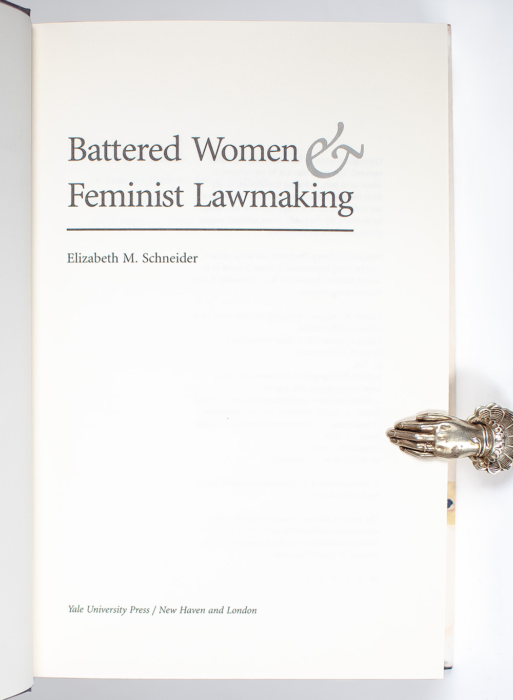 Battered Women & Feminist Lawmaking.