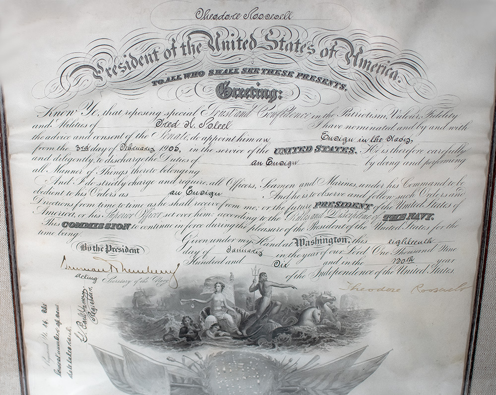 Theodore Roosevelt Signed Presidential Appointment.