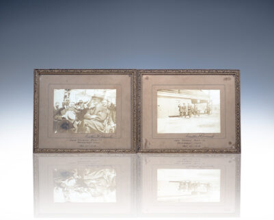 Franklin D. Roosevelt Signed Commemorative WWI Lake Torpedo Boat Company Photographs.