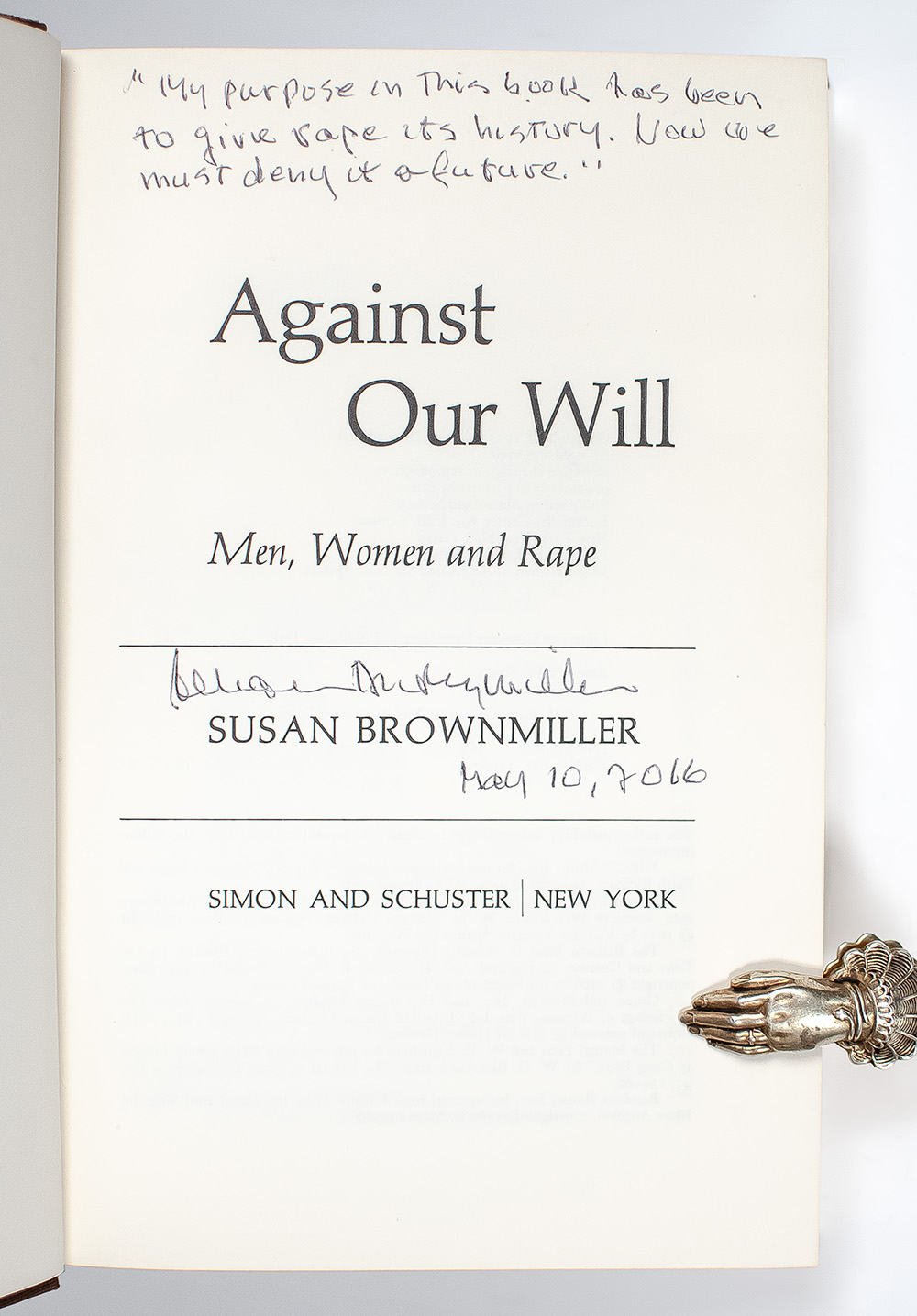 Against Our Will: Men, Women and Rape.
