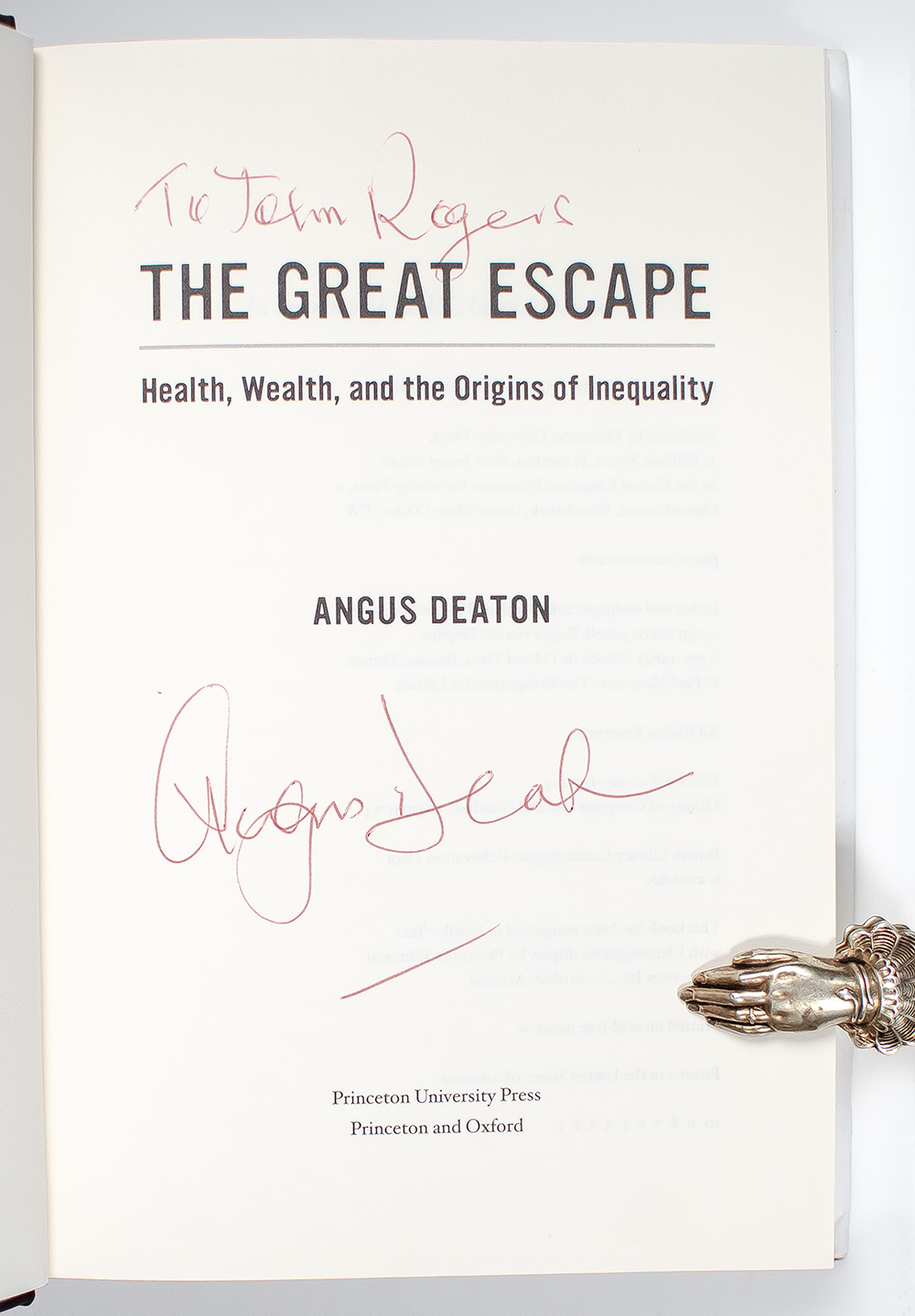 The Great Escape: Health, Wealth, and the Origins of Inequality.