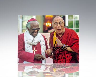 Dalai Lama and Desmond Tutu Signed Photograph.
