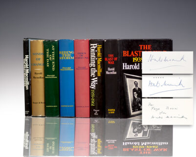 The Complete Harold MacMillan Memoirs. [The Winds of Change 1914-1939, Blast of War 1939-1945, Tides of Fortune 1945-1955, Riding the Storm 1956-1959, Pointing the Way 1959-1961, At the End of the Day 1961-1963, The Past Masters: Politics and Politicians 1906-1939].
