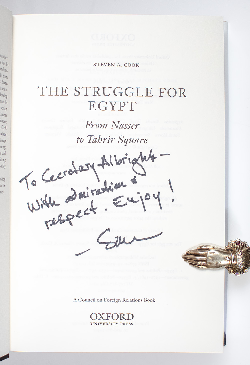 The Struggle For Egypt: From Nasser to Tahrir Square.