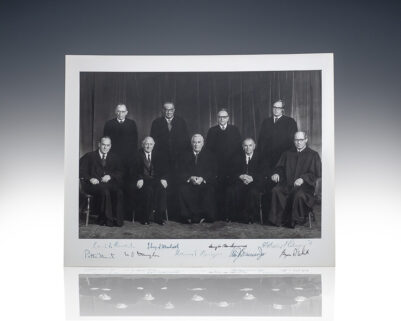 Warren E. Burger Supreme Court Signed Photograph.