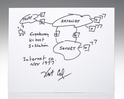 Vint Cerf Sketch Signed.