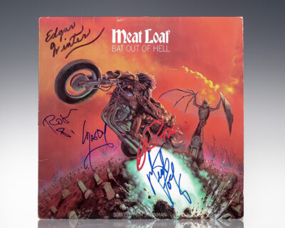 Meat Loaf Signed Bat Out of Hell Album.