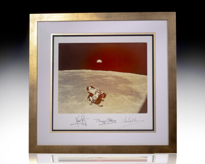 Apollo 11 Lunar Module 'Eagle' Signed NASA Photograph.