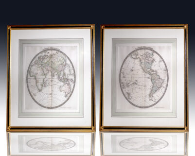 Henry Teesdale Double-Hemispheric Map of the World.