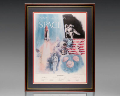 Naval Aviation in Space Signed Print.