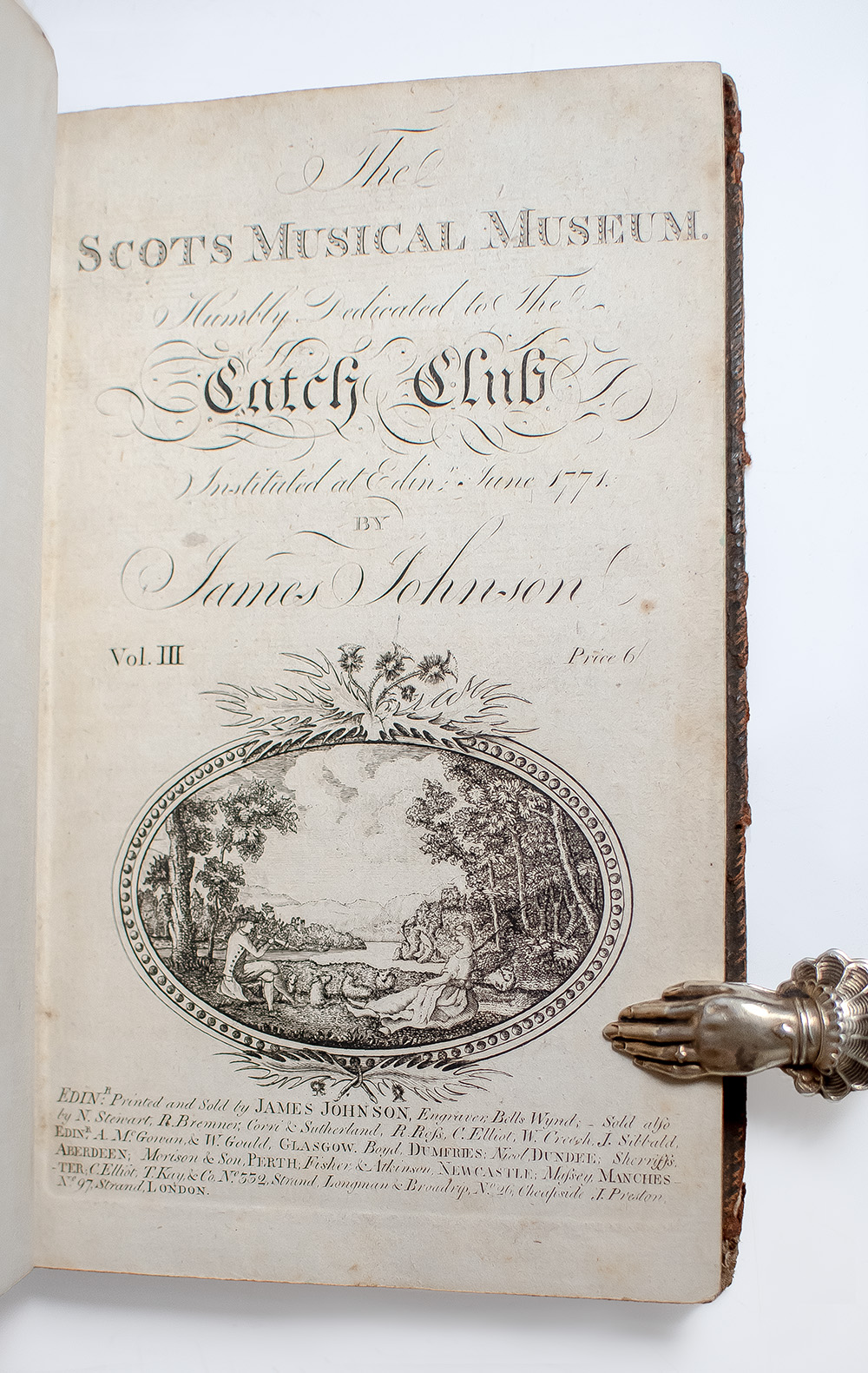 The Scots Musical Museum, Humbly Dedicated to the Catch Club. Instituted at Edinr. June 1771.