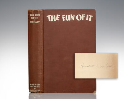 First Edition of The Fun of It; Signed by Amelia Earhart