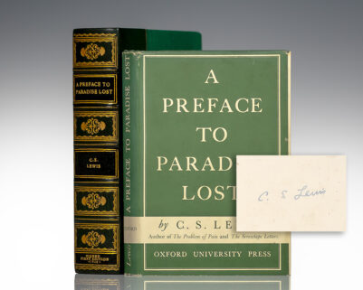 Rare first edition of A Preface to Paradise Lost; signed by C.S. Lewis