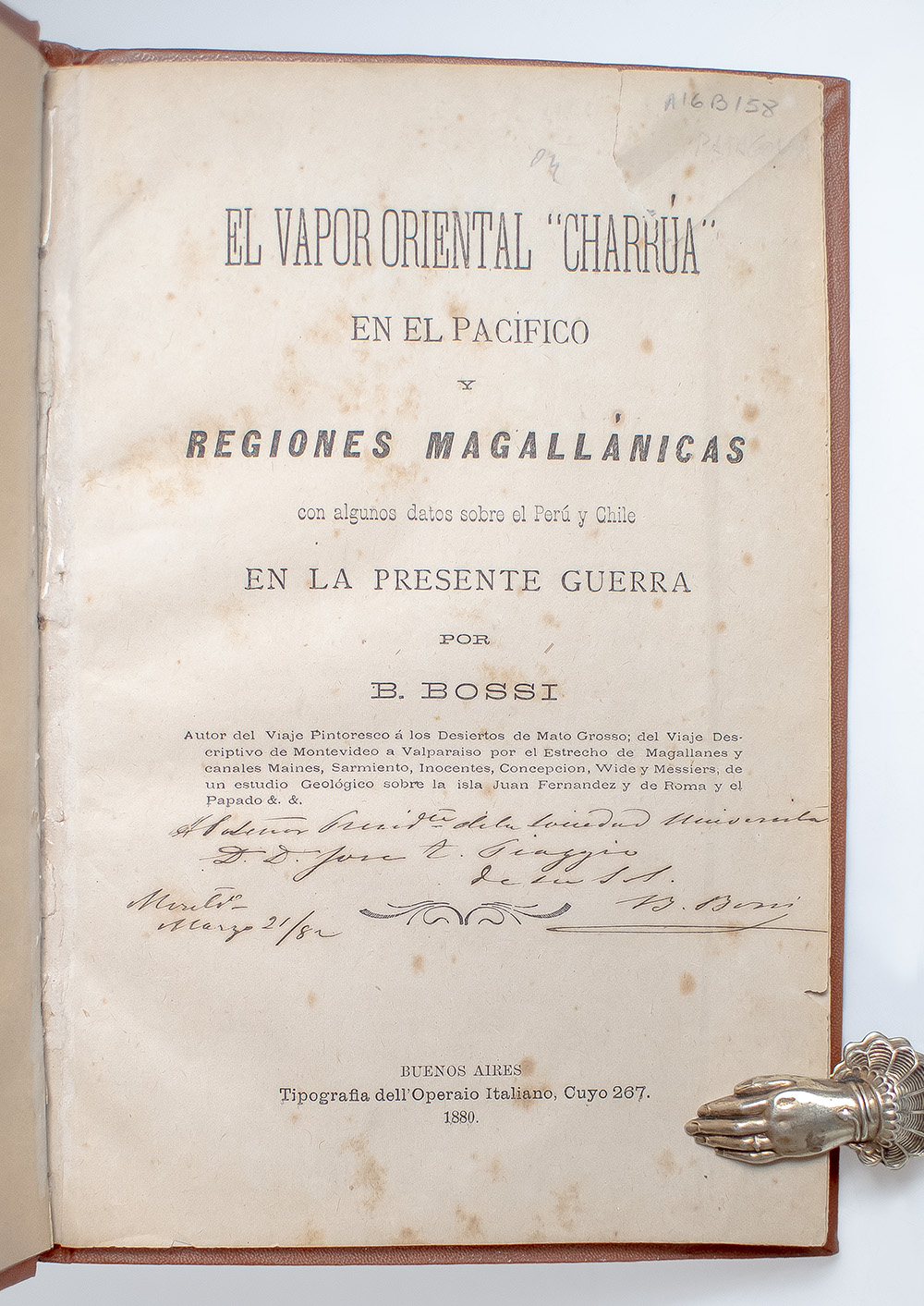 El Vapor Oriental Charrua en el Pacifico y Regiones Magallanicas.