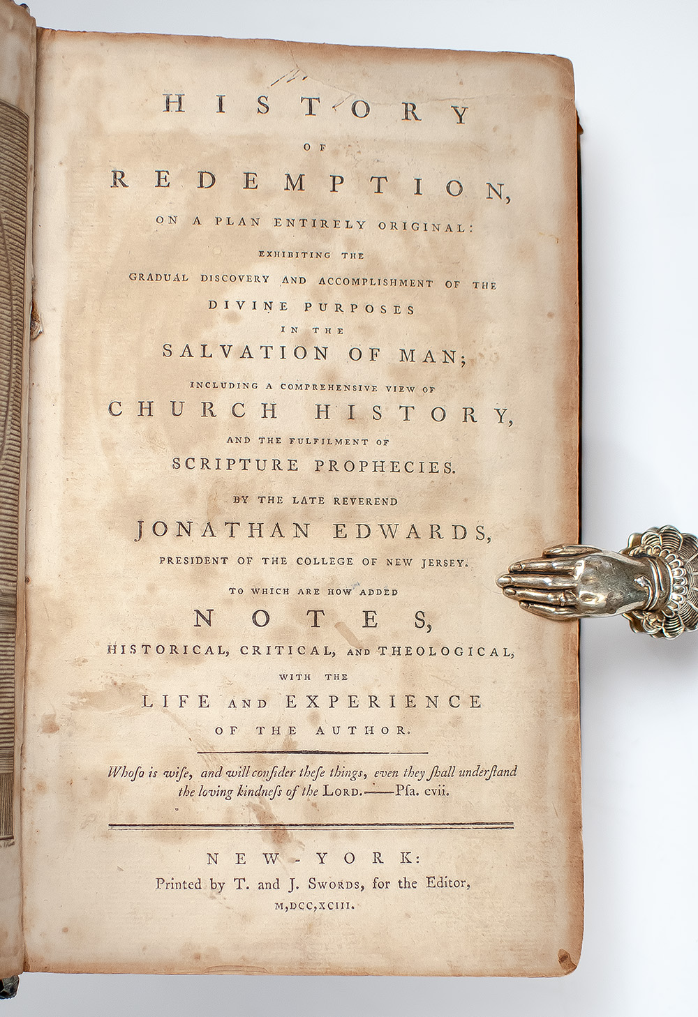 A History of the Work of Redemption.