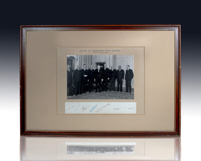 Winston S. Churchill Signed 1953 Meeting of Commonwealth Prime Ministers Conference Photograph.