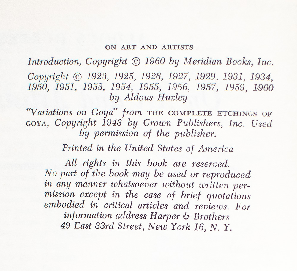 On Art and Artists.
