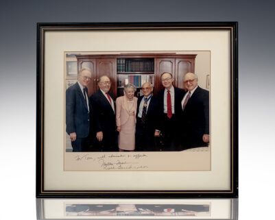 Milton and Rose Friedman Signed Photograph.