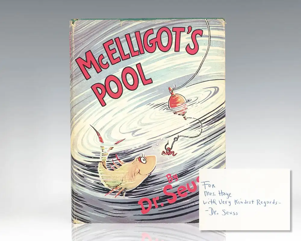 First Edition, First Issue of McElligot's Pool; Inscribed by Dr. Seuss